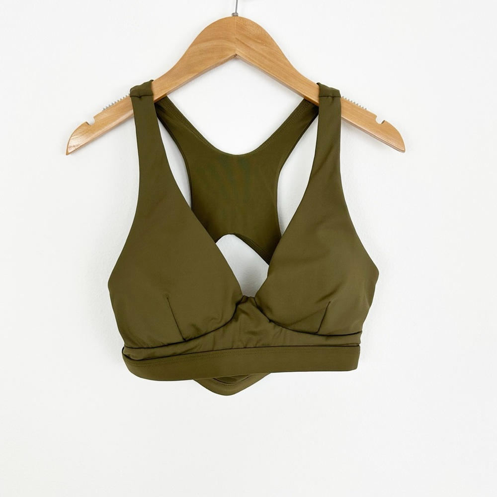 Devon Windsor Army Green Active Sports Bra and Leggings Set Size Small